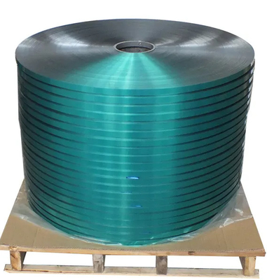 Cinta de acero revestida 390mpa del copolímero del verde 0.1m m a prueba de humedad